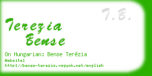 terezia bense business card